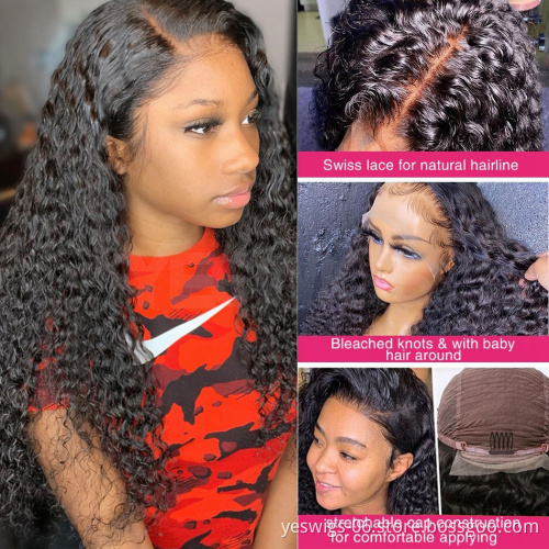 Wholesale Cheap Afro Kinky Curly Raw Brazilian Virgin Human Hair Hd Full Lace Front Wig Transparent Lace Frontal Wig Human Hair